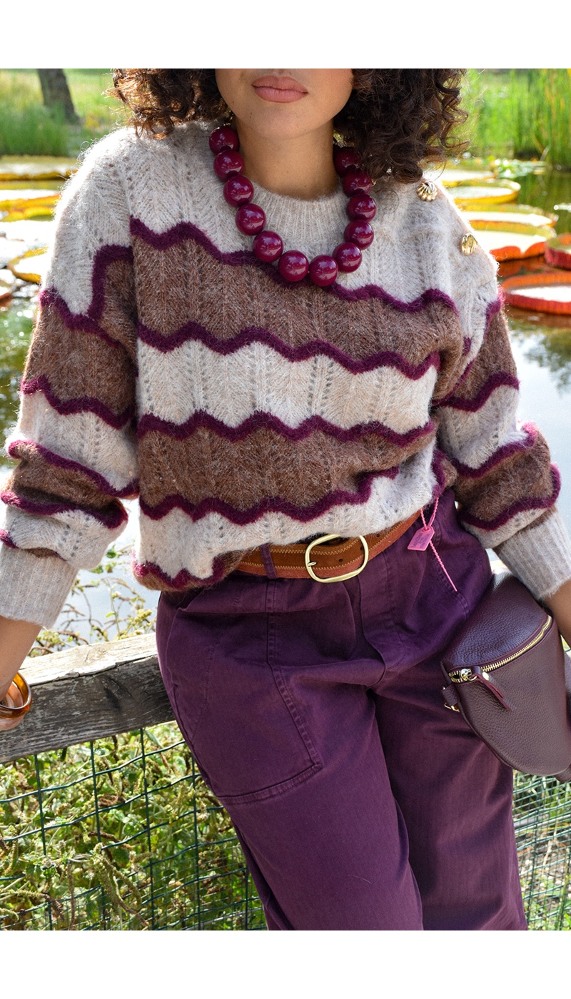 ikoone and blanka TAUPE BORDEA GILET FEMME