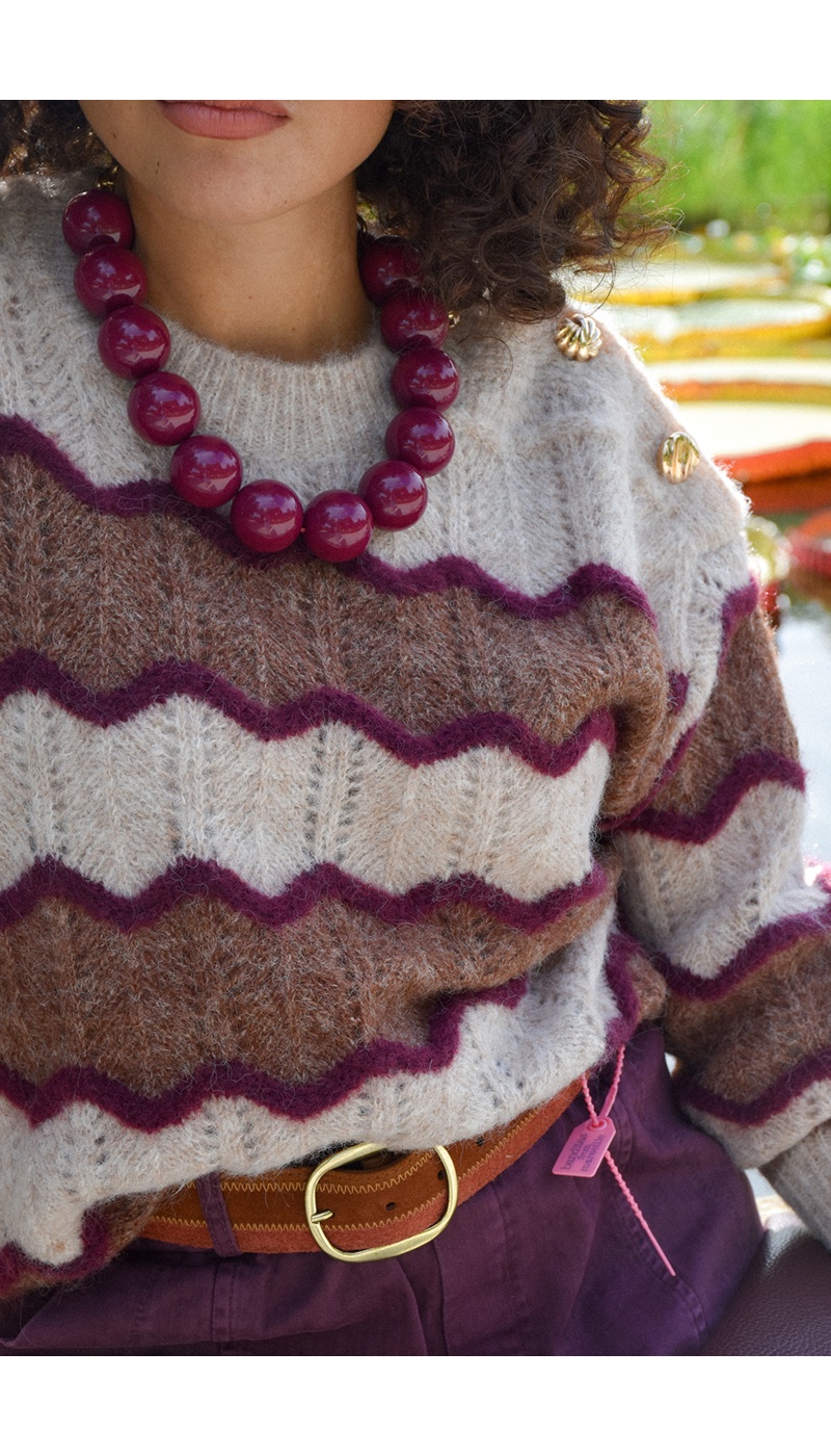 ikoone and blanka TAUPE BORDEA GILET FEMME