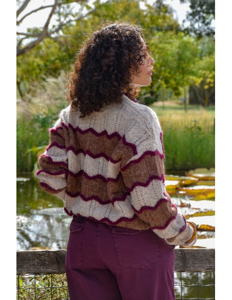 ikoone and blanka TAUPE BORDEA GILET FEMME