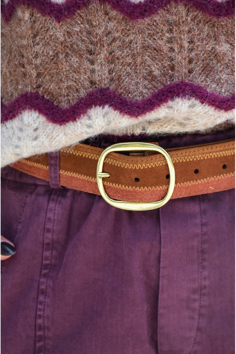 Ceinture Daim Camel IVY 2