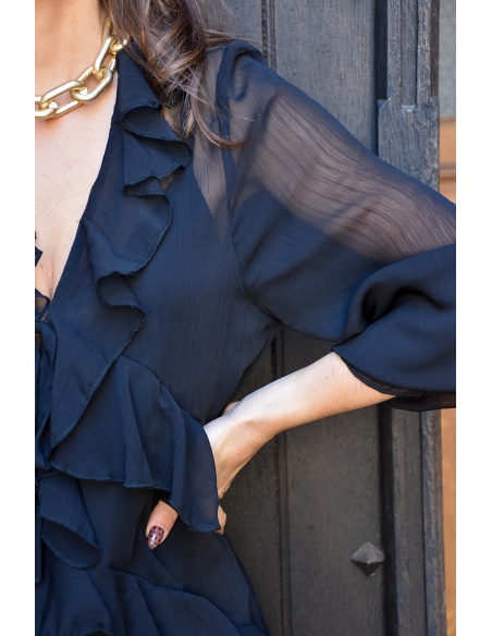 musy muse VOLANT NOIR ROBES FEMME