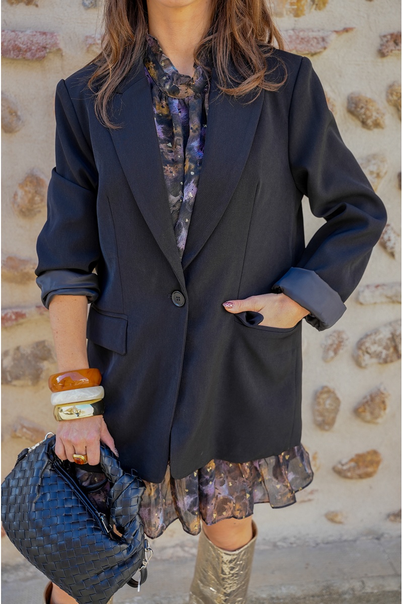 Blazer Droit Noir DANAE