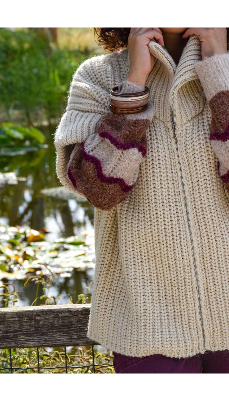 banditas  ECRU GILET FEMME