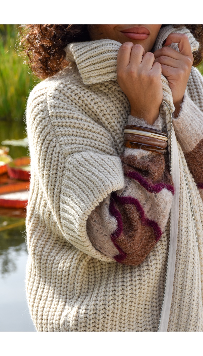 banditas  ECRU GILET FEMME
