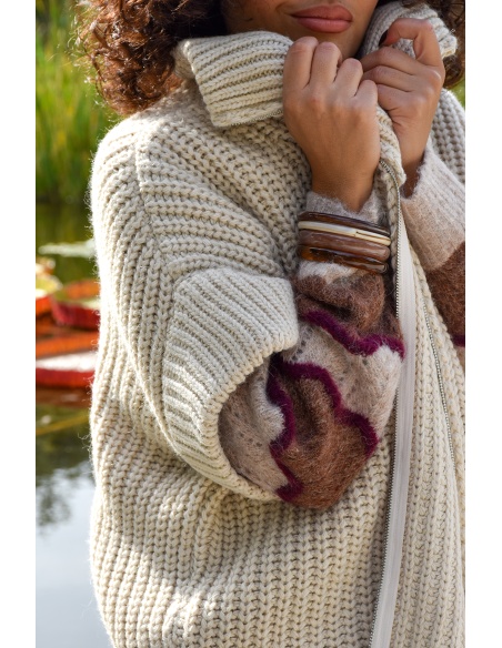 banditas  ECRU GILET FEMME