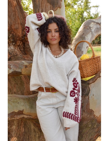 JS MILLENIUM BRODE BORDEA PULL FEMME