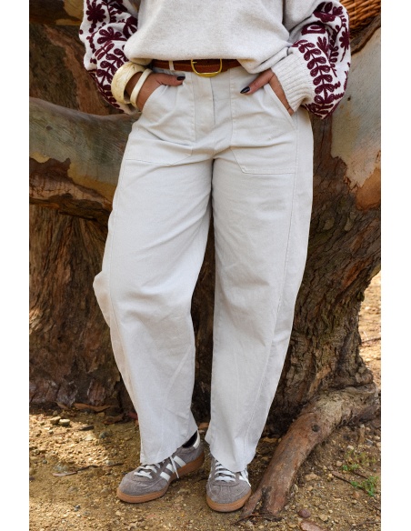 ALLEN and JO  ECRU PANTALON FEMME