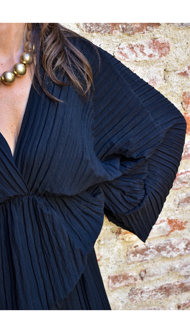 Ensemble Plissé Noir ALYA