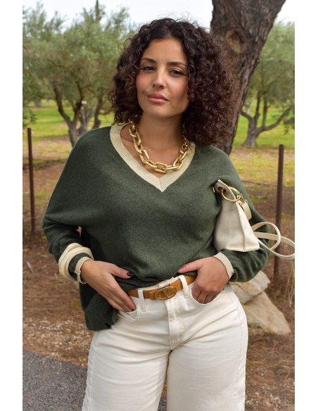 banditas DORE VERT PULL FEMME