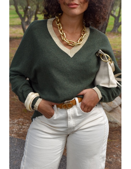 banditas DORE VERT PULL FEMME