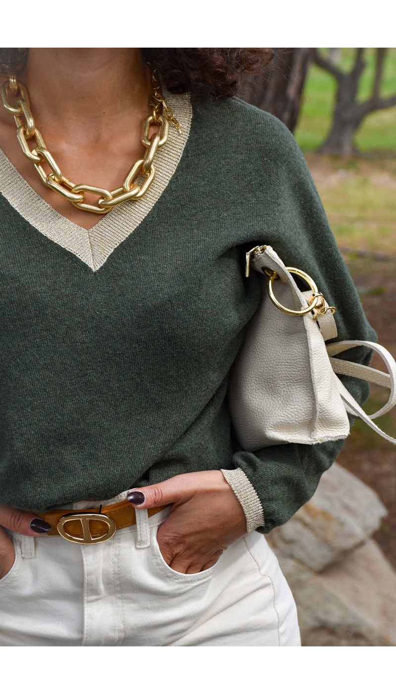 banditas DORE VERT PULL FEMME