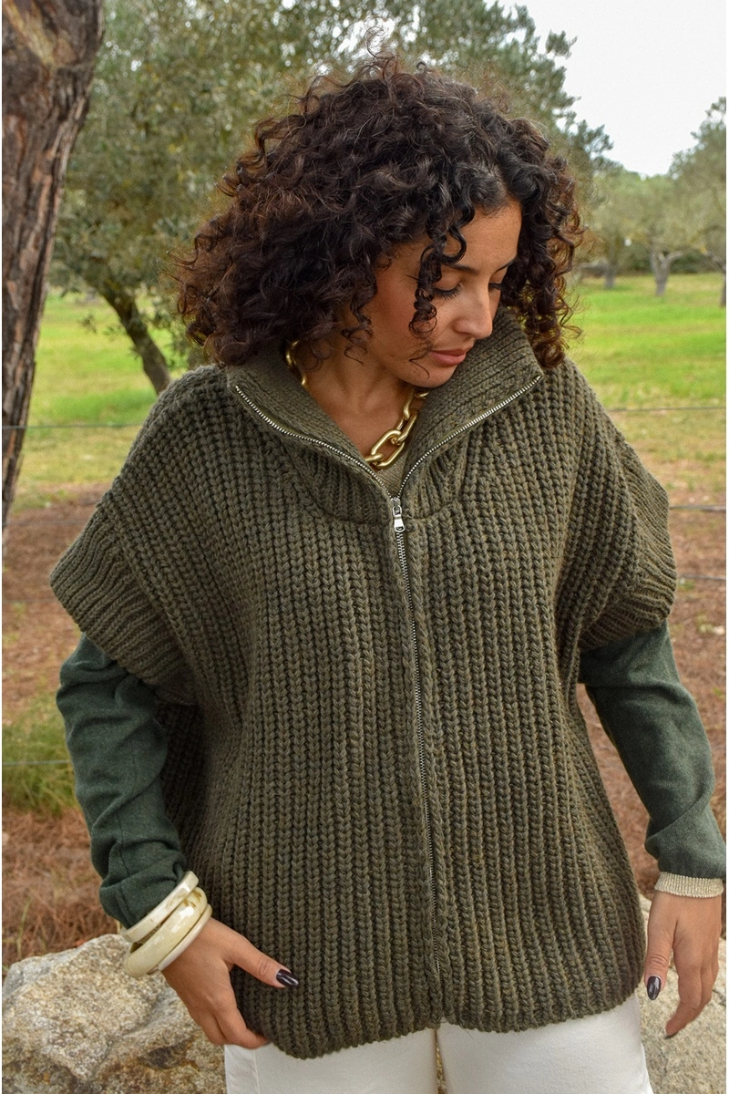 banditas  KAKI GILET FEMME 2