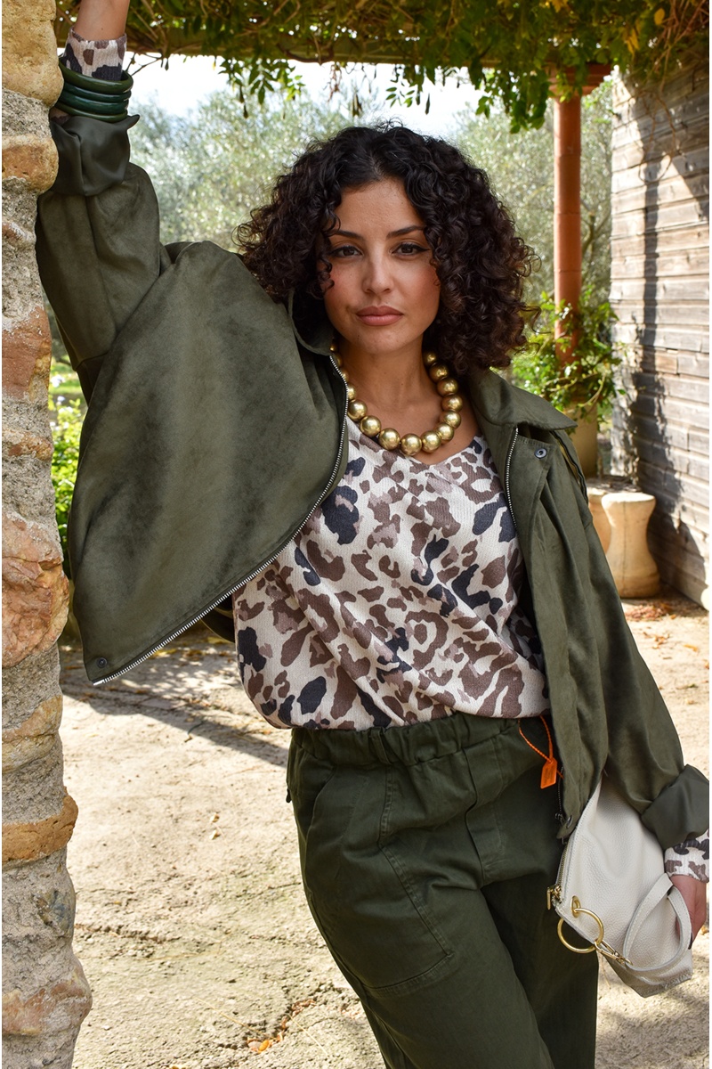 ikoone and blanka LEOPAR ECRU PULL FEMME 2