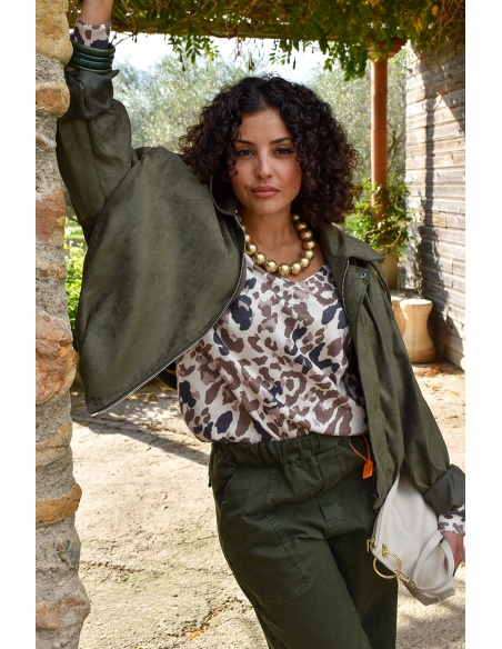 ikoone and blanka LEOPAR ECRU PULL FEMME