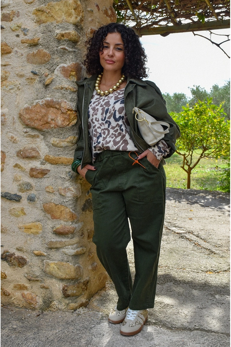 ikoone and blanka LEOPAR ECRU PULL FEMME