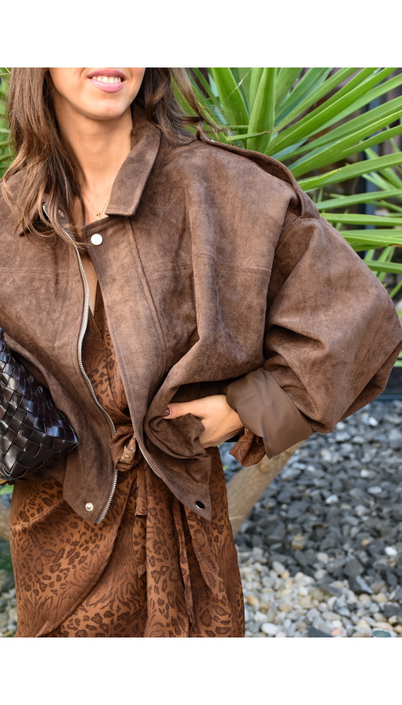 lumine paris SUEDE CHOCO VESTES FEMME