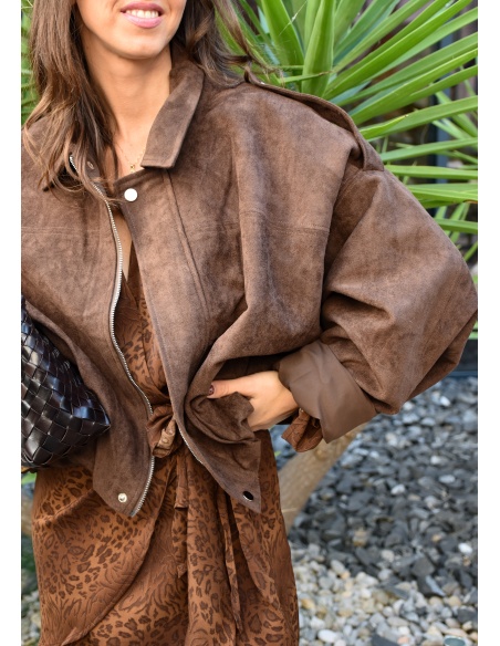lumine paris SUEDE CHOCO VESTES FEMME