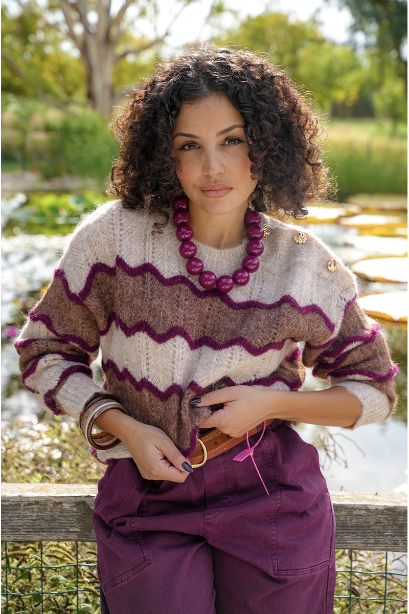 ikoone and blanka TAUPE BORDEA GILET FEMME