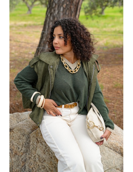 banditas DORE VERT PULL FEMME