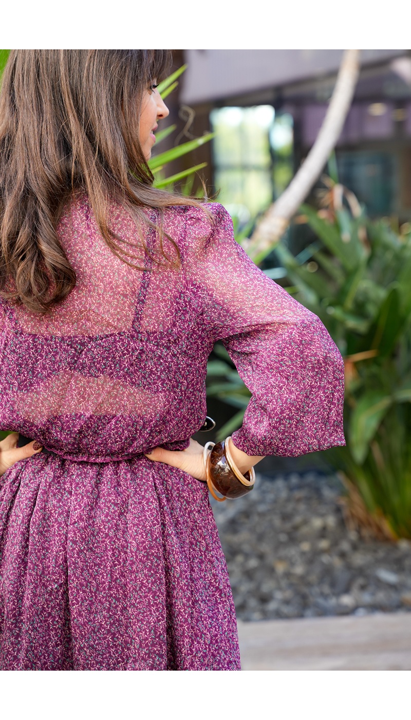 Robe Imprimée Violette ESTHER
