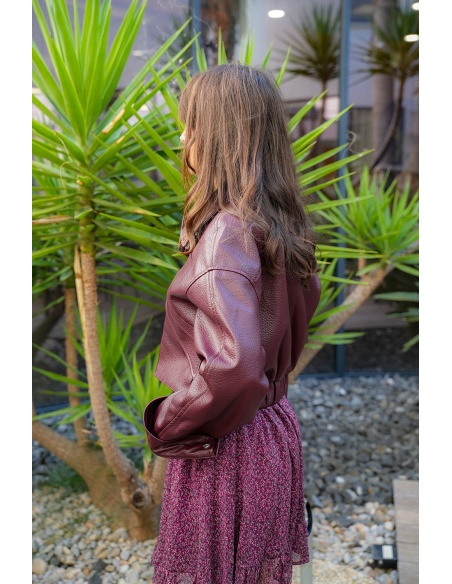 Veste Simili Bordeaux ROXANE