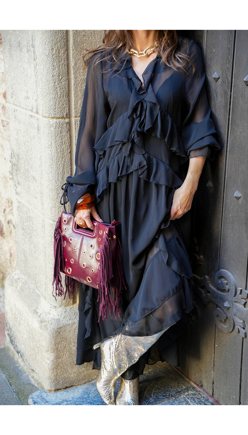 musy muse VOLANT NOIR ROBES FEMME