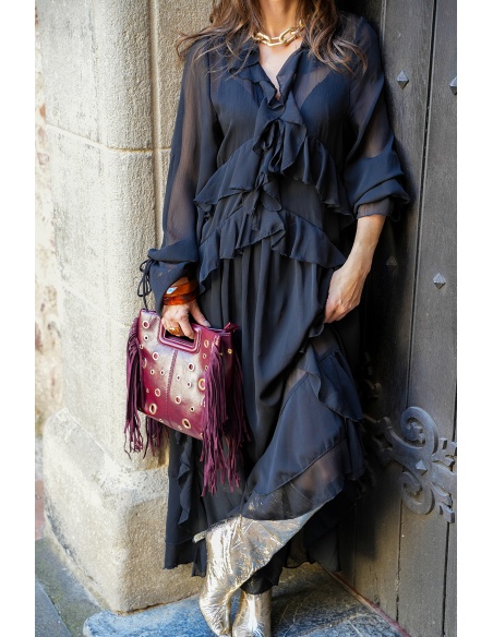 musy muse VOLANT NOIR ROBES FEMME