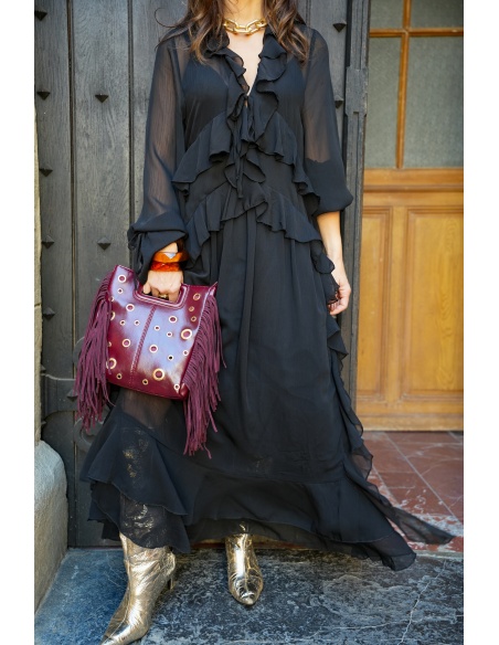 musy muse VOLANT NOIR ROBES FEMME