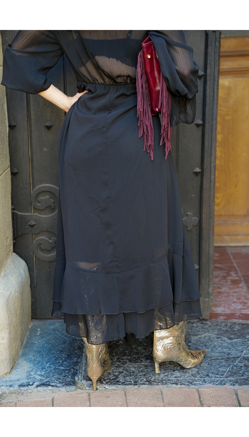 musy muse VOLANT NOIR ROBES FEMME