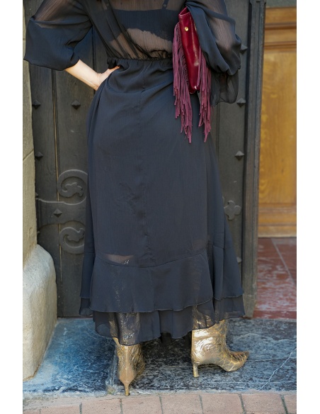 musy muse VOLANT NOIR ROBES FEMME