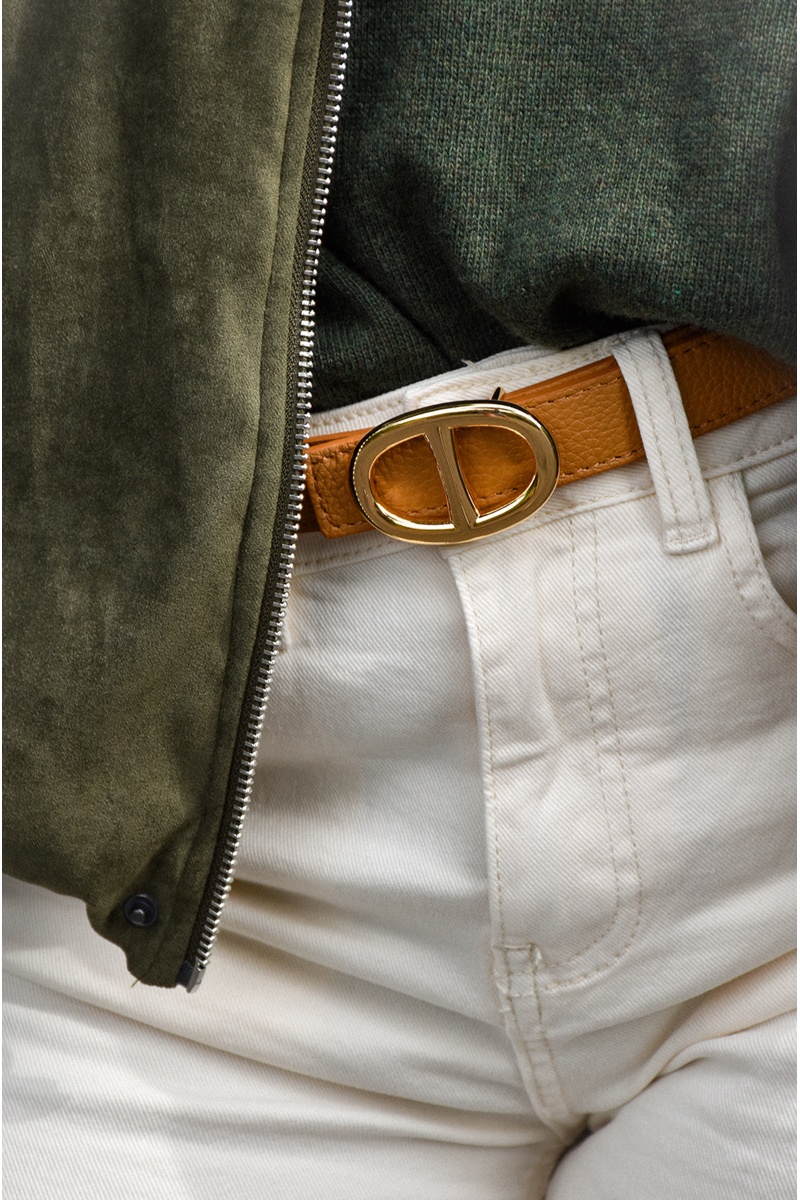 Ceinture Cuir Camel TINA 2