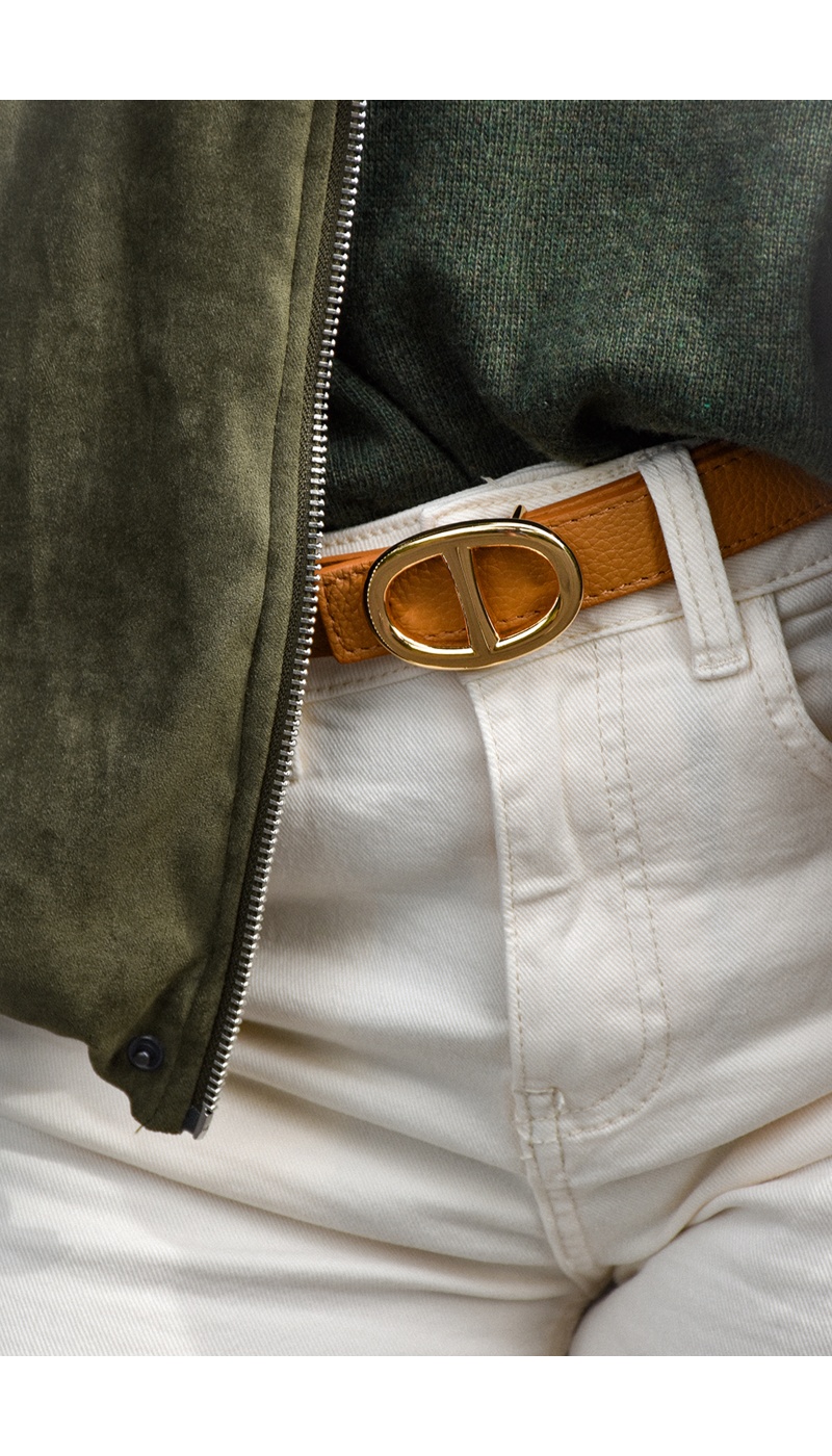 Ceinture Cuir Camel TINA