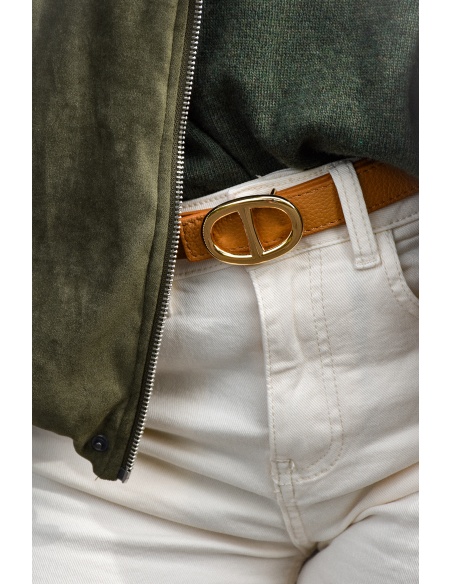 Ceinture Cuir Camel TINA
