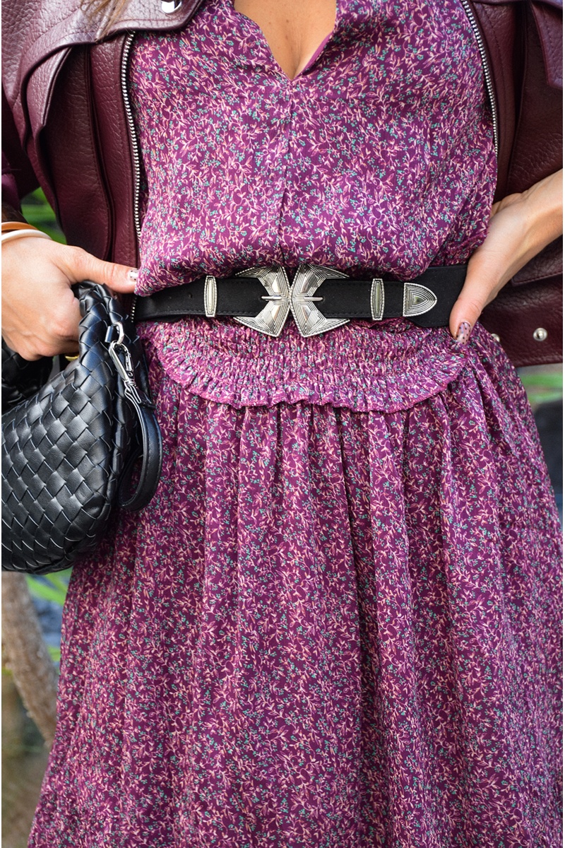 Ceinture Argent Noire JASMINE