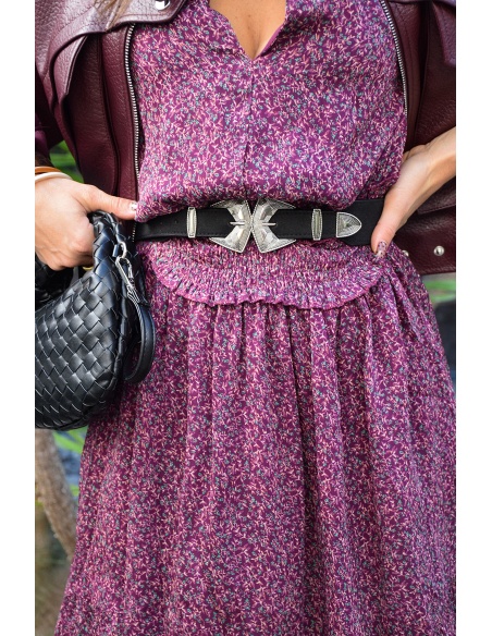 Ceinture Argent Noire JASMINE