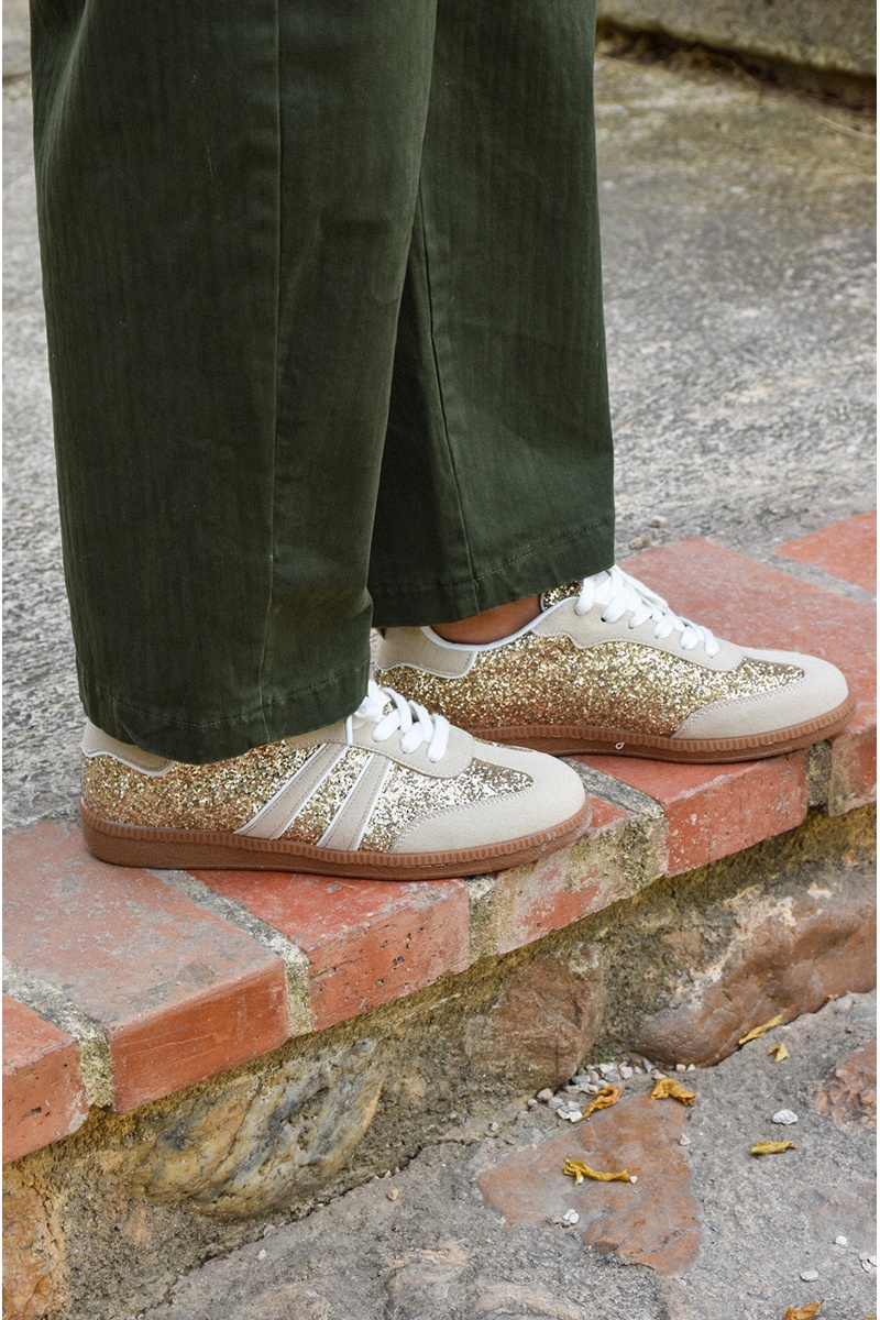 Baskets Paillettes Dorées LEONA
