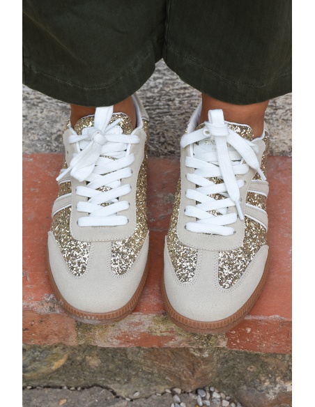 Baskets Paillettes Dorées LEONA
