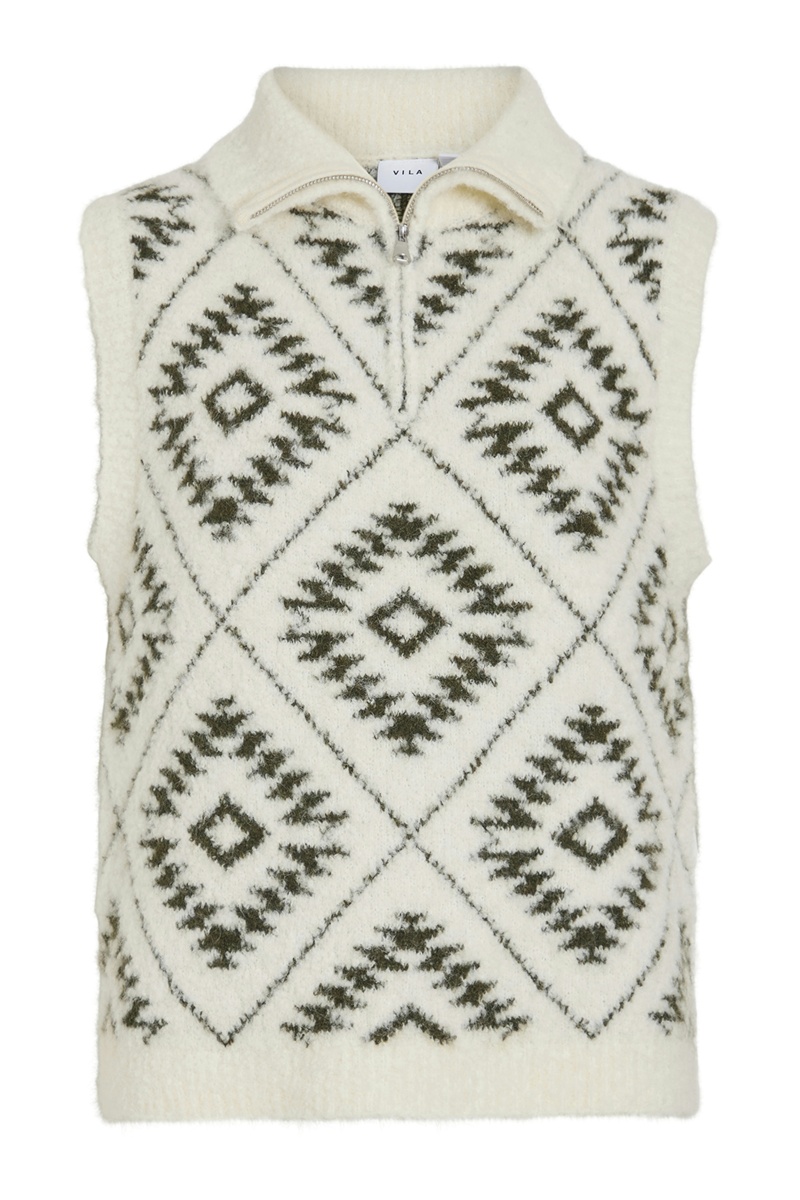 Pull Sans Manches Ecru VIFINKA 2