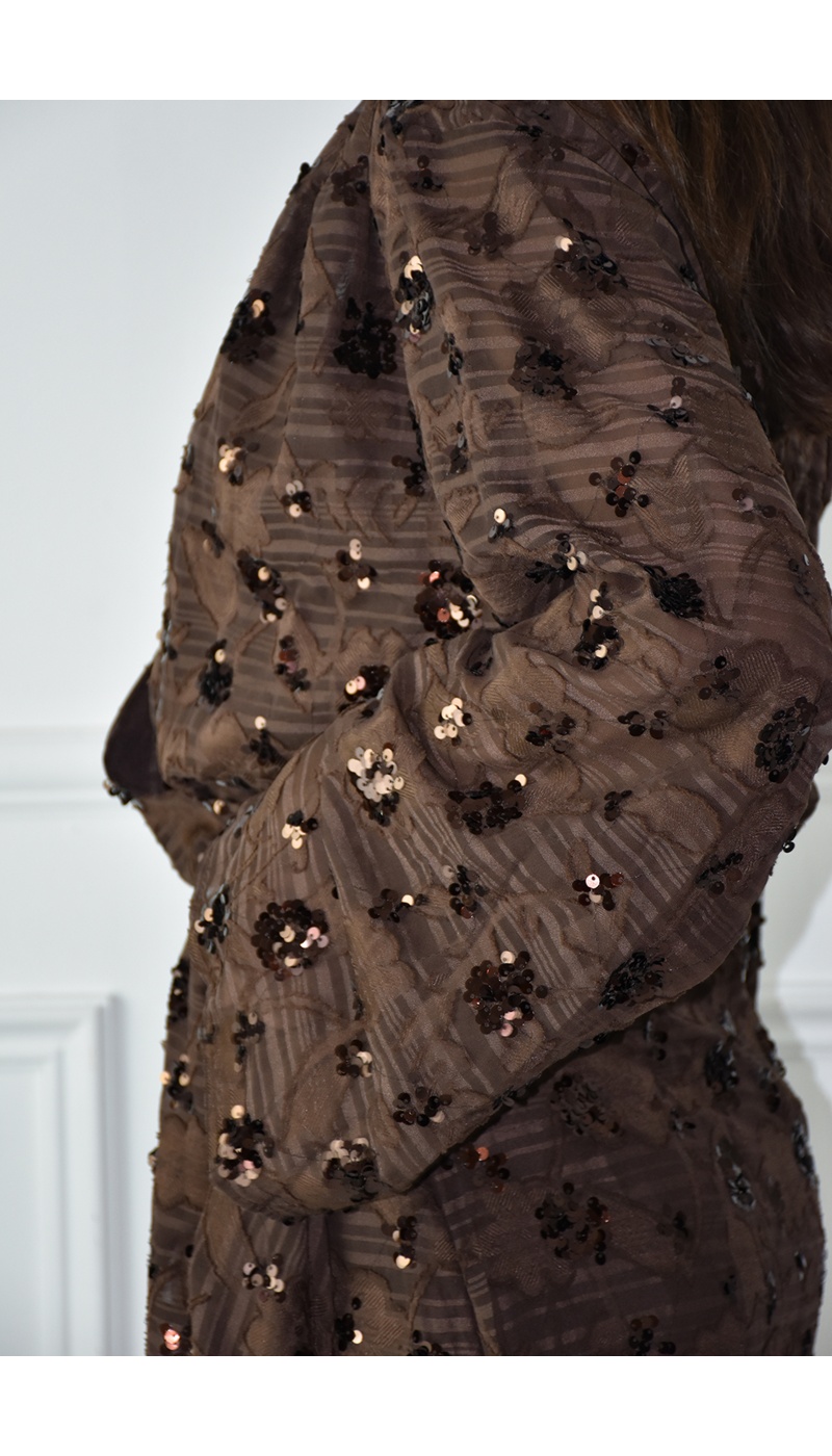 IVIVI SEQUIN CHOCO ROBES FEMME