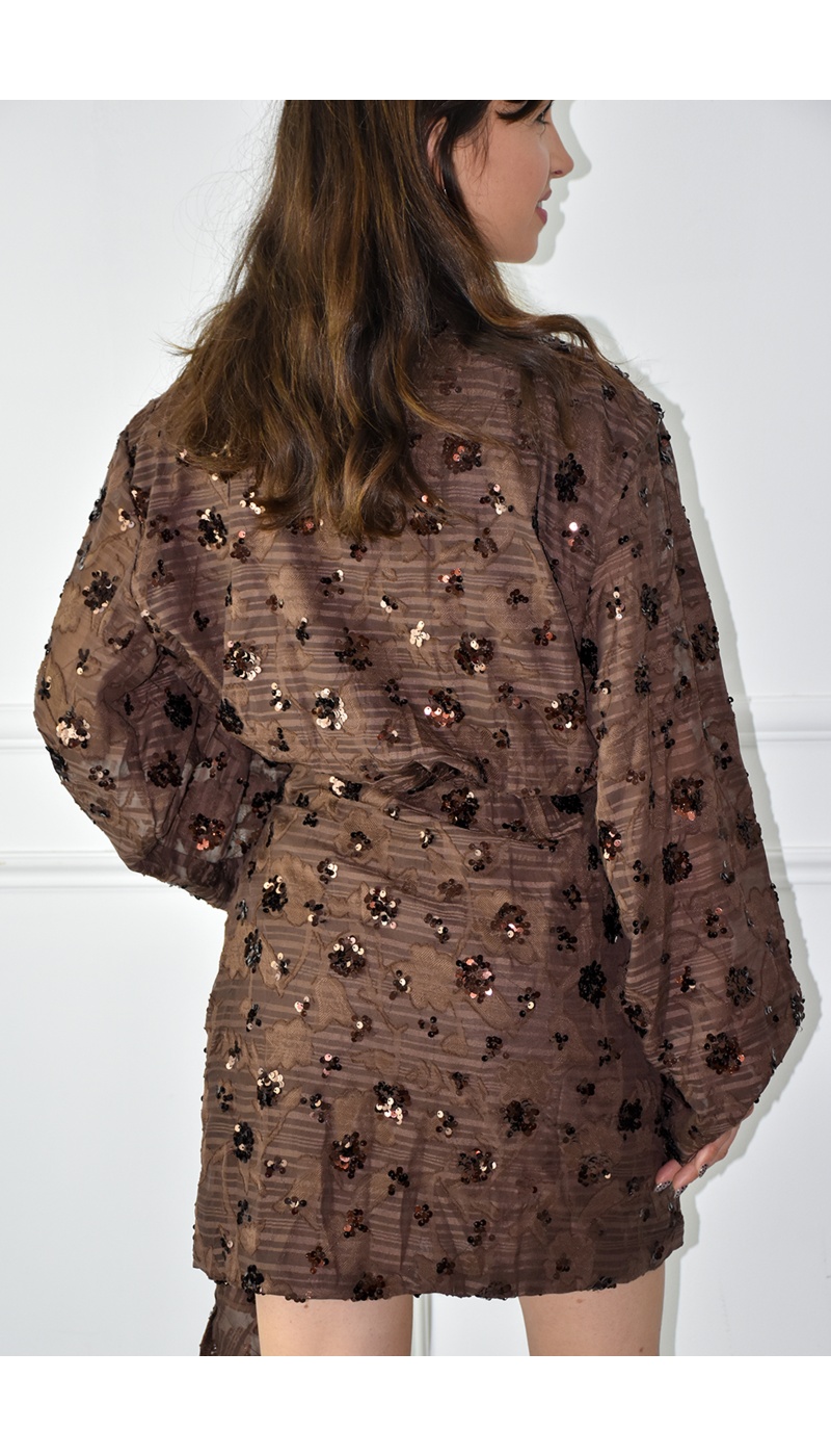 IVIVI SEQUIN CHOCO ROBES FEMME
