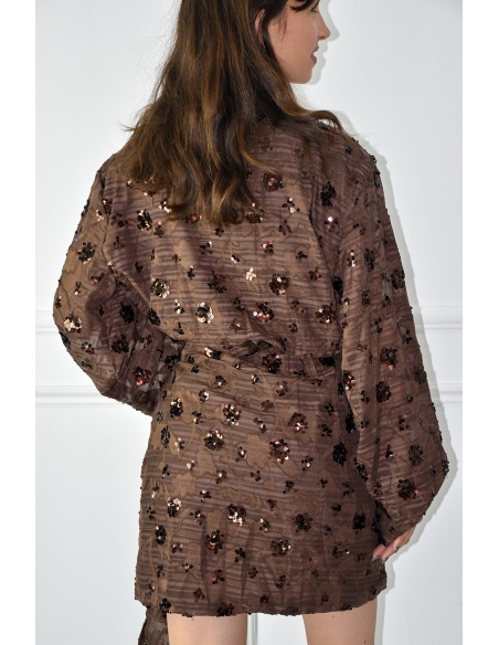 IVIVI SEQUIN CHOCO ROBES FEMME