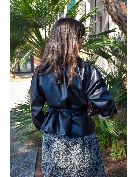 Veste Simili Noire LILY