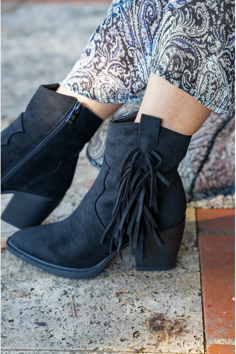 Bottines Franges Noires JADE 2