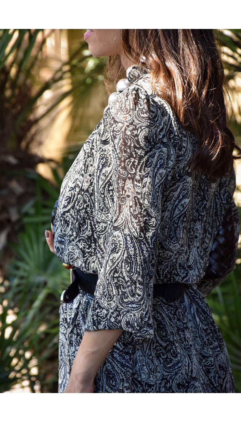 Robe Imprimée Noire EVE