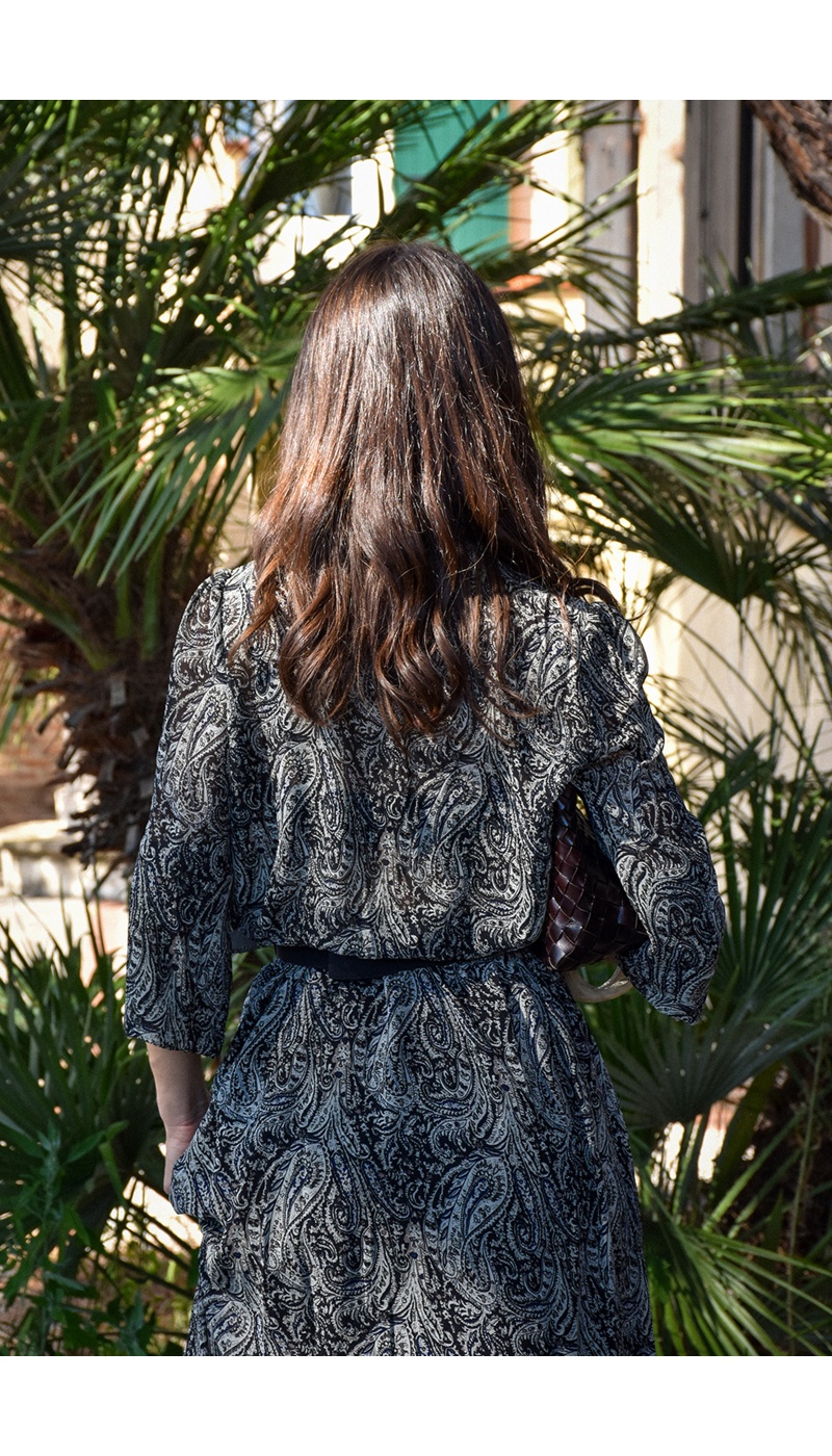 Robe Imprimée Noire EVE