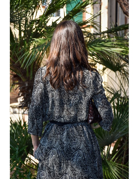 Robe Imprimée Noire EVE
