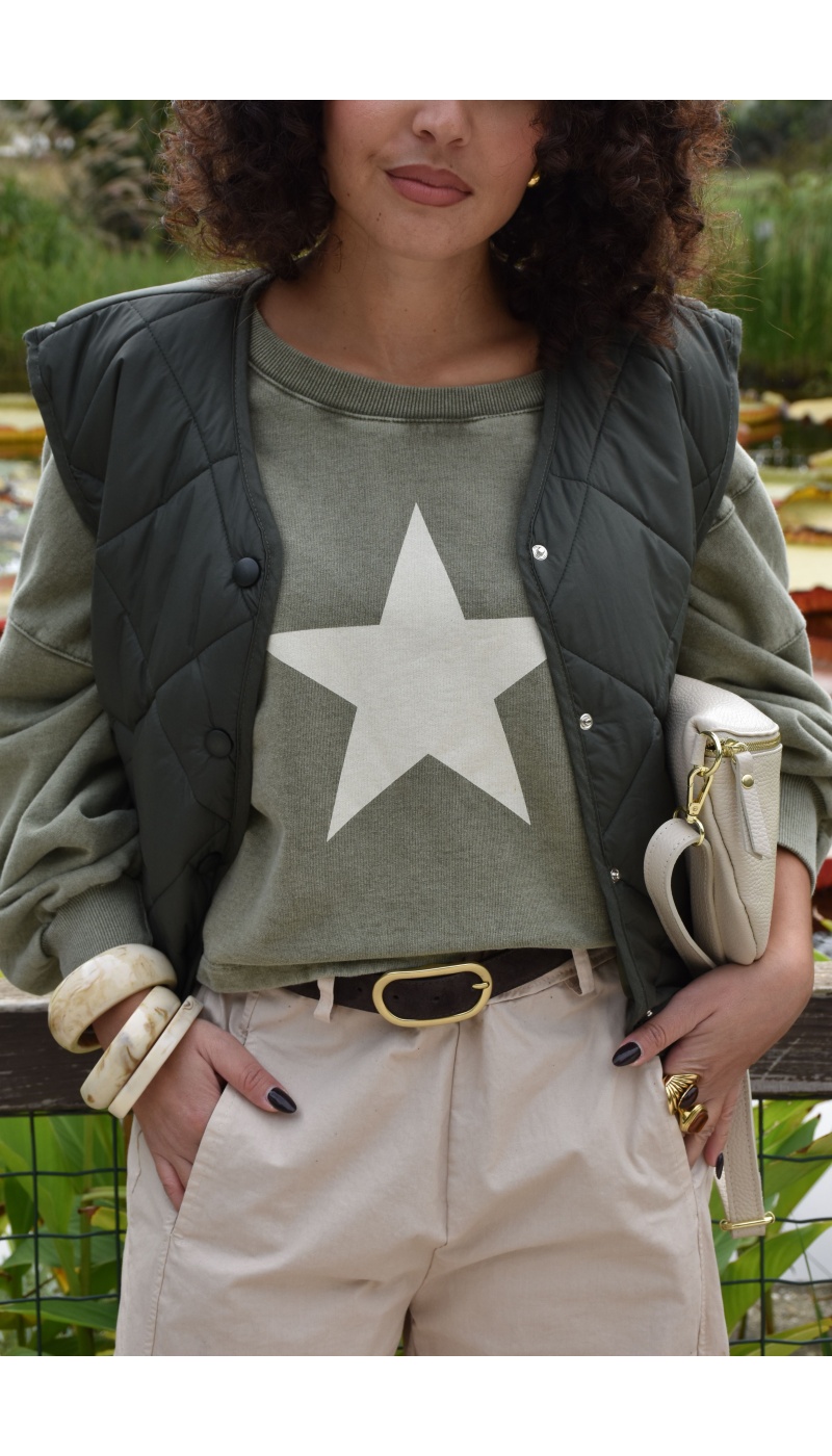 Veste Matelassée Kaki ADRIANA Veste Matelassée Kaki ADRIANA