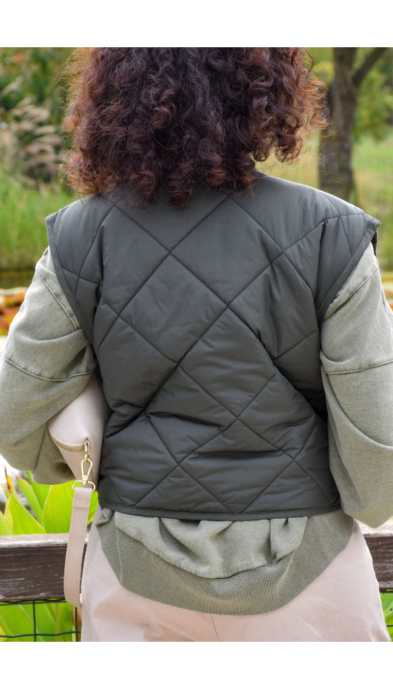 Veste Matelassée Kaki ADRIANA Veste Matelassée Kaki ADRIANA