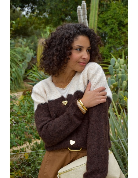 Gilet Cœur Chocolat ADALISA
