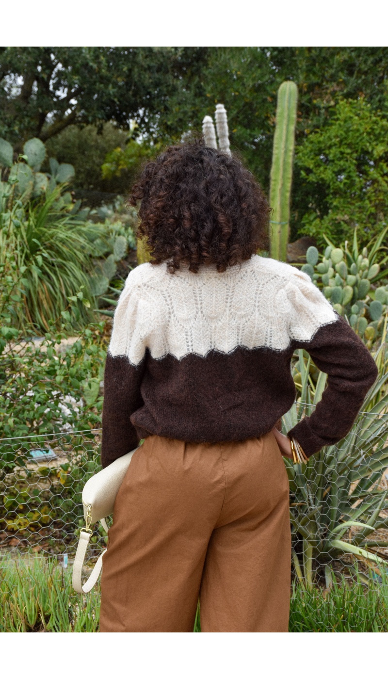 Gilet Cœur Chocolat ADALISA